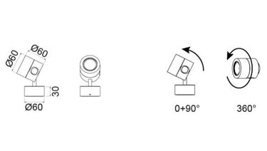 Glam Mini Led 5.4W 24V 3000°K 38°